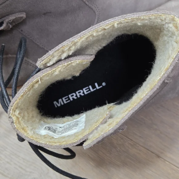 Merrell Juno Bluff Polar Waterproof Gray Suede Boot Womens J001548 - Picture 10 of 15